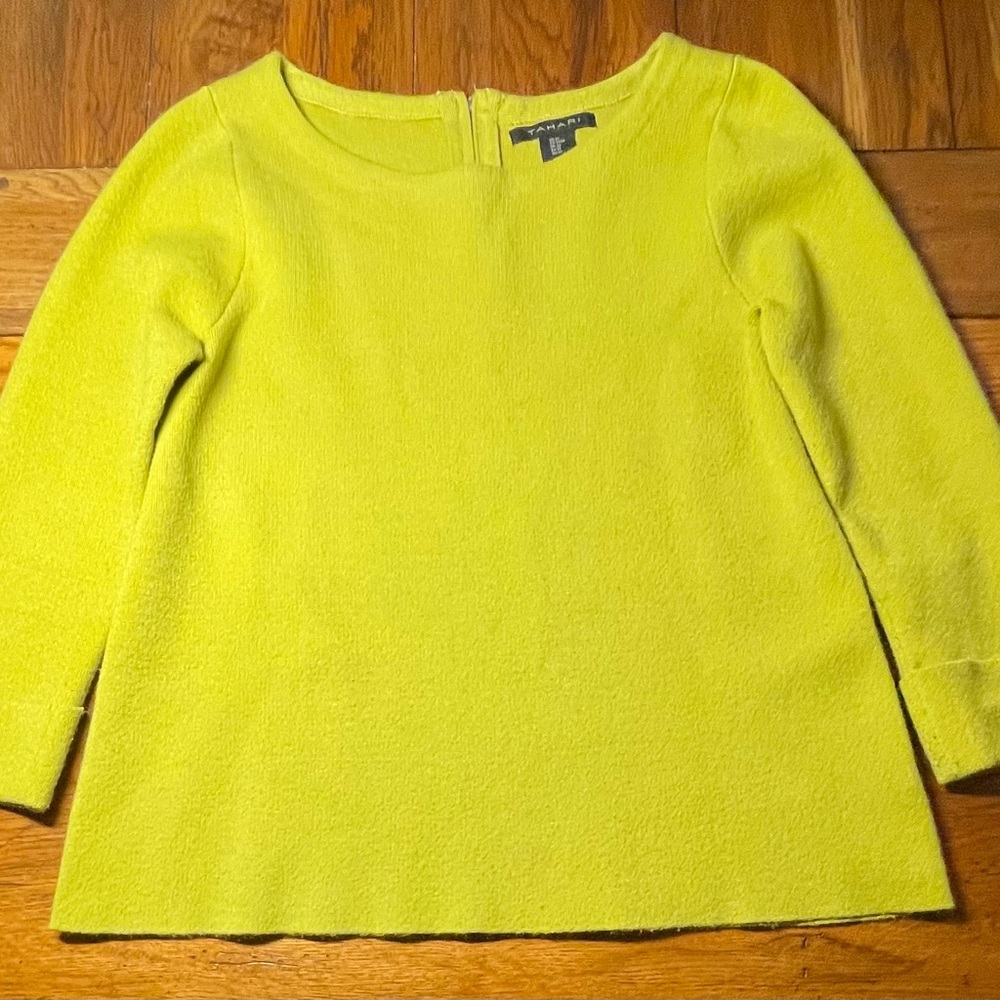 Tahari Lime Green Sweater
